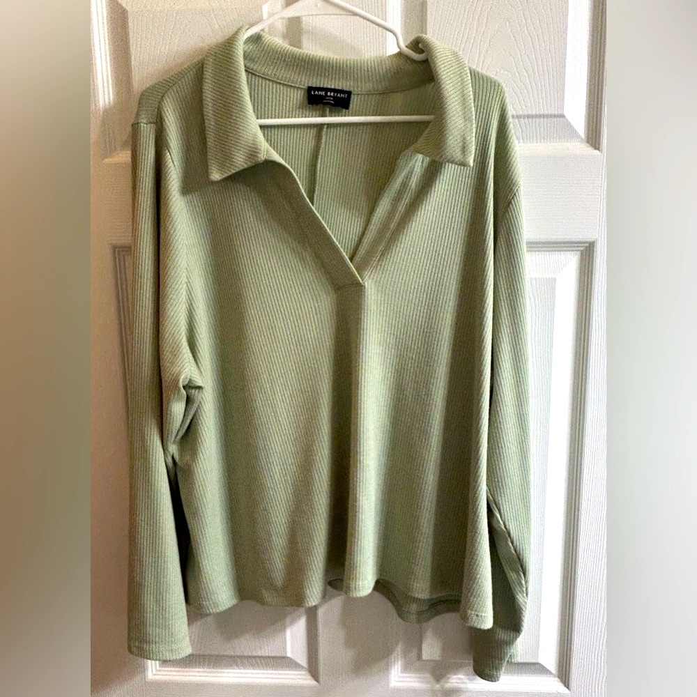 BOGO free or 3/$13 Lane Bryant Cropped ribbed shirt.  Too short for me ☹️